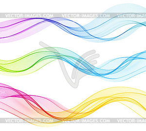 Abstract colorful flowing wave lines . Design - vector clip art