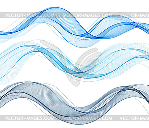 Abstract colorful flowing wave lines . Design - vector clipart