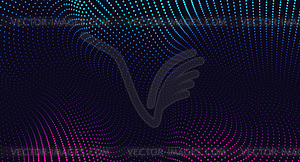 Background with color abstract wave dots - vector clip art