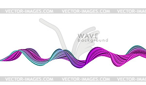 Абстрактный фон с цветными абстрактными волнами - клипарт