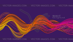 Abstract background with color abstract wave - vector clip art