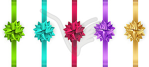 Shiny color satin ribbon - vector clipart