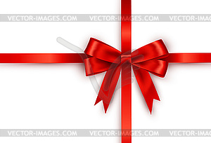 Shiny color satin ribbon - vector image