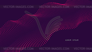 Background with color abstract wave dots - vector EPS clipart