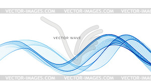 Abstract colorful flowing wave lines . Design - vector clip art