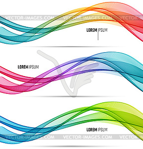 Abstract colorful flowing wave lines . Design - vector clipart