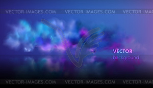 Smoke stage background. Abstract blue and purple fo - vector clipart