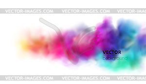 Holiday Abstract shiny color powder cloud design - color vector clipart