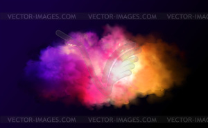 Праздник абстрактный блестящий цветной порошок облако дизайн - векторный клипарт Royalty-Free