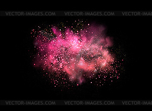 Holiday Abstract shiny pink powder design element - royalty-free vector clipart