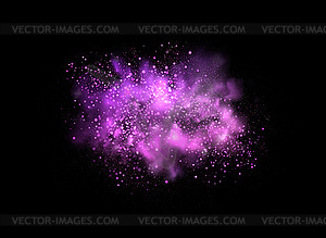 Holiday Abstract shiny purple powder design element - vector clipart