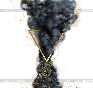 Holiday Abstract black powder cloud smoke design - vector image