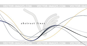 Абстрактные красочные плавные волновые линии. Элементы дизайна - векторная графика