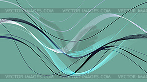 Абстрактные красочные плавные волновые линии. Элементы дизайна - векторизованное изображение