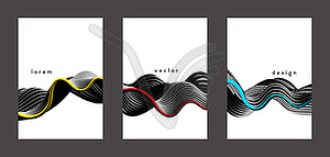 Abstract flowing wave lines background. Design - vector EPS clipart