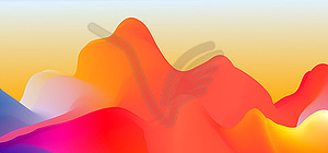 Abstract colorful flowing wave lines background. - vector clipart
