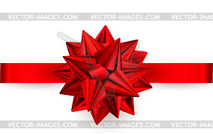 Shiny color satin ribbon - vector image