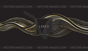 Gold lines template, artistic covers design, - vector image
