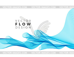 Abstract flowing wave lines background. Design - vector clipart