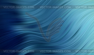 Abstract Waves. Shiny blue moving lines design - vector clipart