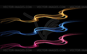 Abstract Waves. Shiny blue moving lines design - vector clipart / vector image