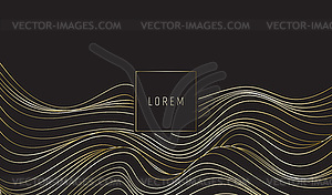 Gold lines template, artistic covers design, - vector clip art