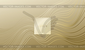 Gold lines template, artistic covers design, - vector clipart