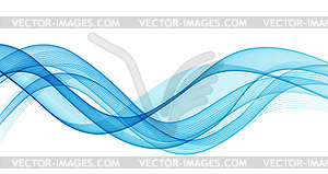 Abstract flowing wave lines background. Design - vector image