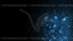 Holiday Abstract shiny color blue bokeh design - vector image