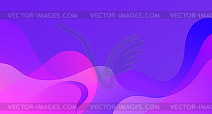 Абстрактные красочные плавные волны линии фон - изображение в векторном формате