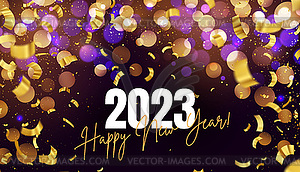 Happy New Year luxury background with golden glitte - vector clipart