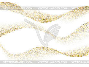 Abstract Gold Waves. Shiny golden lines design - vector clipart