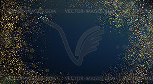 Holiday Abstract shiny color gold bokeh and glitter - vector image