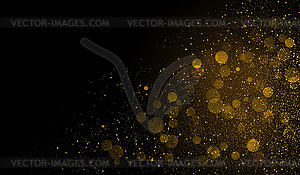 Holiday Abstract shiny color gold bokeh and glitter - vector clip art