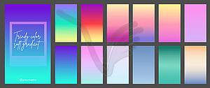 Trendy Soft color gradients. Background for app, - royalty-free vector clipart