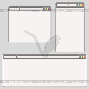 Different sizes webpage - vector clip art