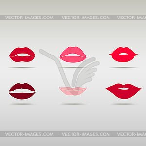 Set of lips - vector image