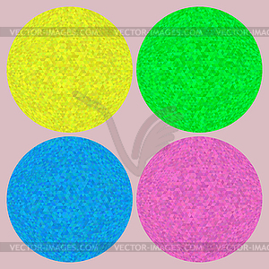 Set of colorful ball on pink background - vector clip art