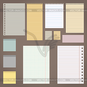 Set of different kinds of sheets. sheets in line. - vector clipart