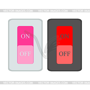 Set of switches in stylish flat design - vector clip art