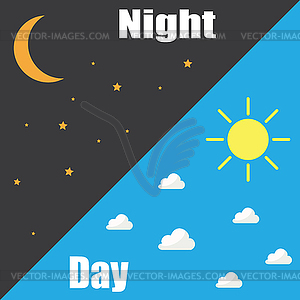 day and night clipart