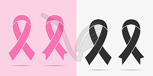 Set of cancer ribbon - vector image