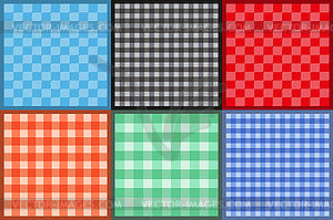 Big set of tablecloth in different colors - vector clip art