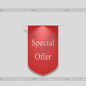 Special Offer Red Label Icon - royalty-free vector clipart