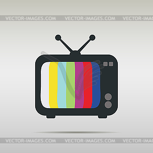 Retro TV Icon - vector image