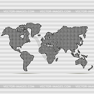 World map background lines - vector clipart