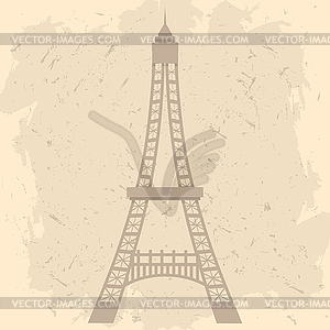 Paris cards as symbol love and romance travel - royalty-free vector clipart