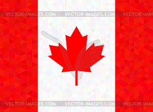 Canada flag on triangle background. Design. - vector EPS clipart