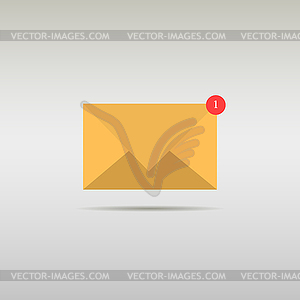 Simple image unread mail. concept of spam, - vector clipart
