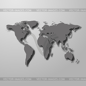 World map. stock - royalty-free vector image